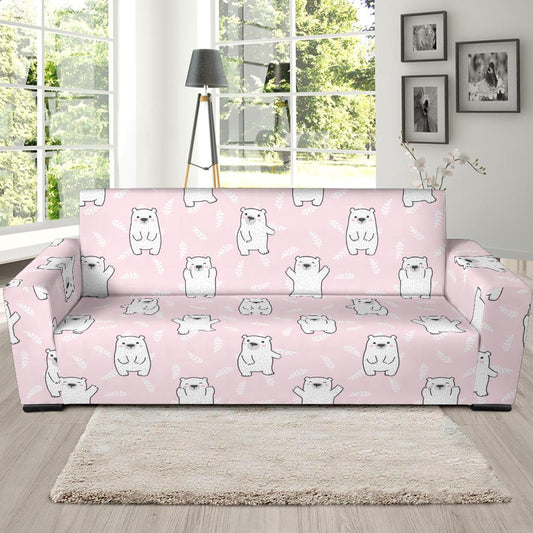 Polar Bear Pattern Print Design PB09 Sofa Slipcover-JORJUNE.COM