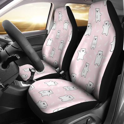 Polar Bear Pattern Print Design PB09 Universal Fit Car Seat Covers-JorJune