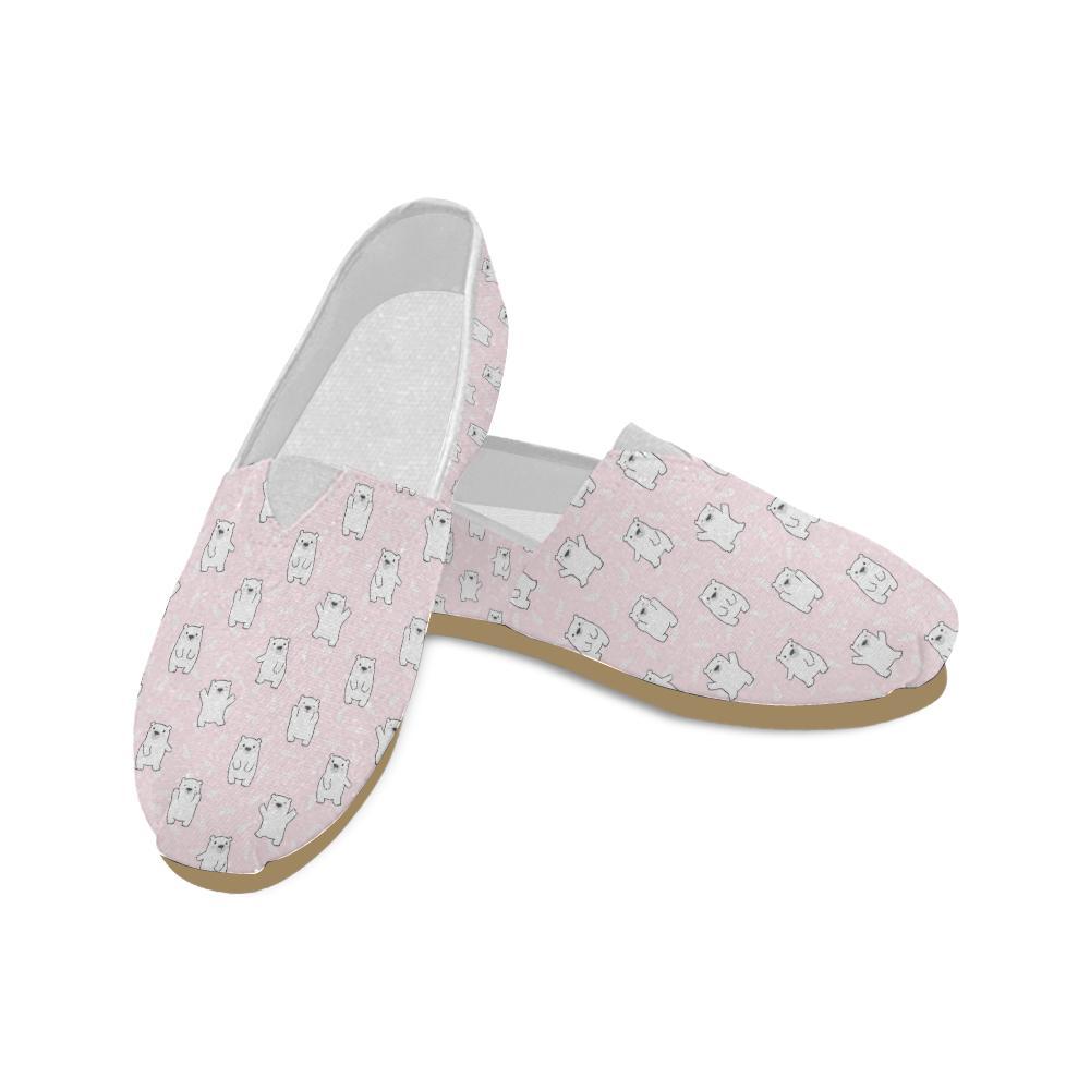 Polar Bear Pattern Print Design PB09 Women Casual Shoes-JorJune.com