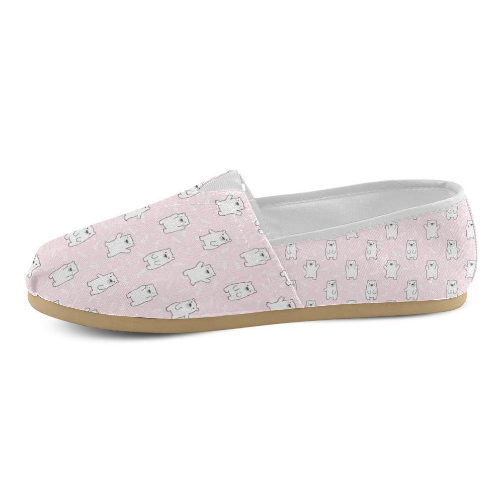 Polar Bear Pattern Print Design PB09 Women Casual Shoes-JorJune.com