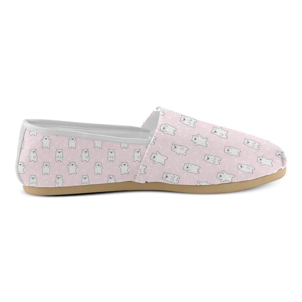 Polar Bear Pattern Print Design PB09 Women Casual Shoes-JorJune.com