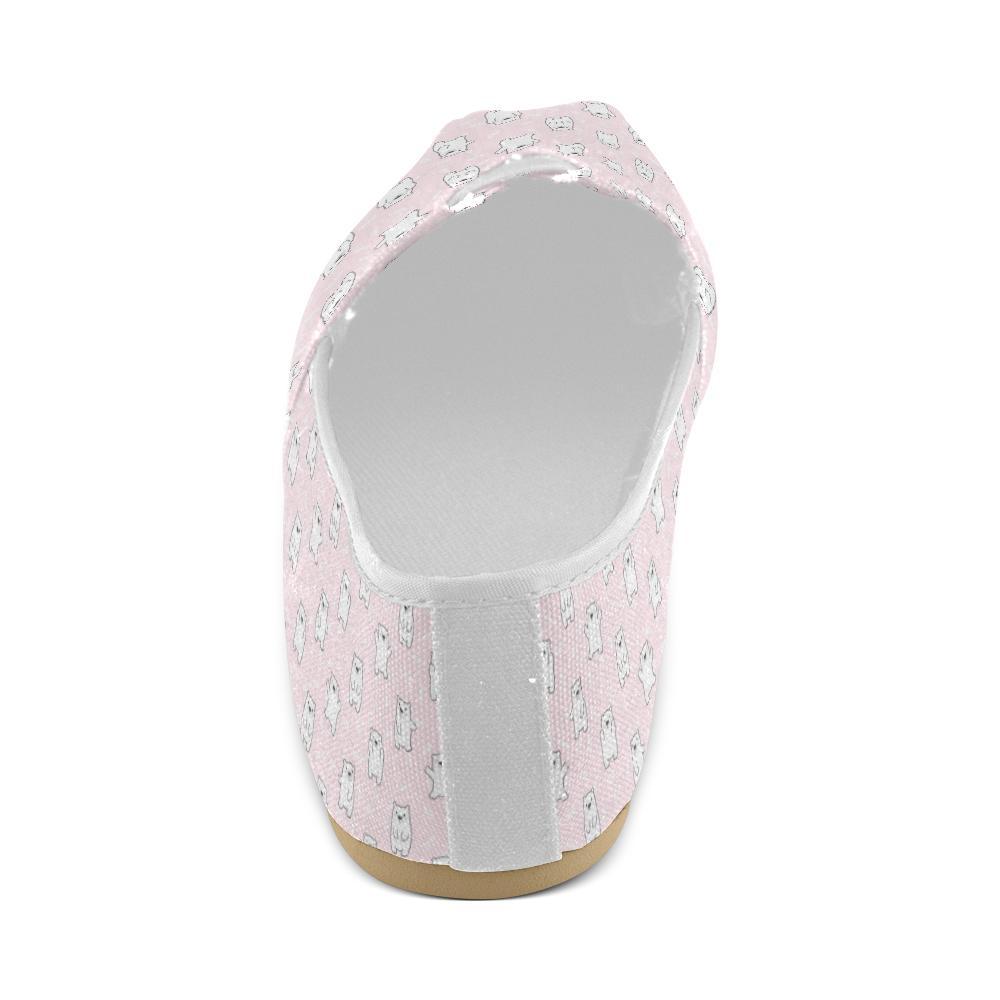 Polar Bear Pattern Print Design PB09 Women Casual Shoes-JorJune.com