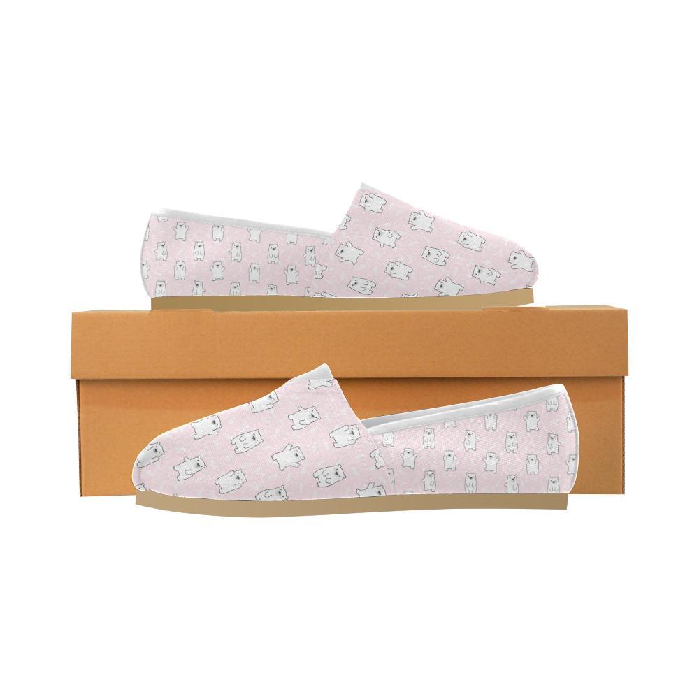 Polar Bear Pattern Print Design PB09 Women Casual Shoes-JorJune.com