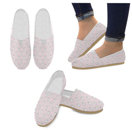 Polar Bear Pattern Print Design PB09 Women Casual Shoes-JorJune.com