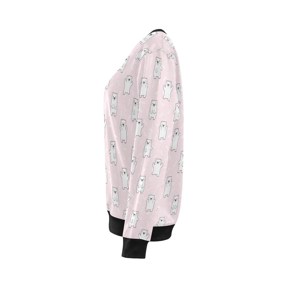 Polar Bear Pattern Print Design PB09 Women Long Sleeve Sweatshirt-JorJune
