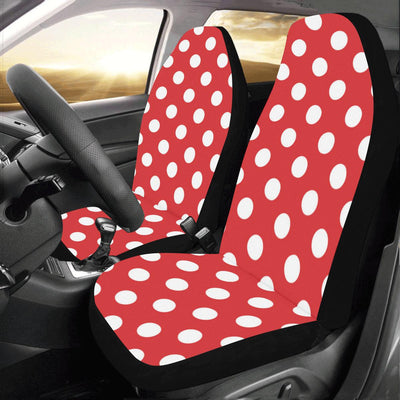 Polka Dot Red Pattern Print Design 04 Car Seat Covers (Set of 2)-JORJUNE.COM