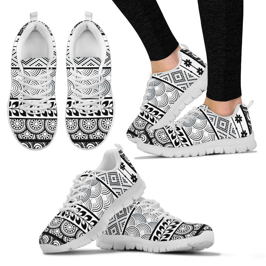 Polynesian Hawaiian Line Tribal Women Sneakers