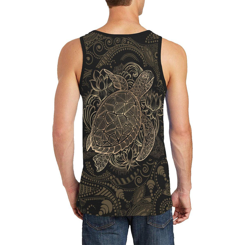 Polynesian Sea Turtle Hawaiian Mandala Men Tank Top