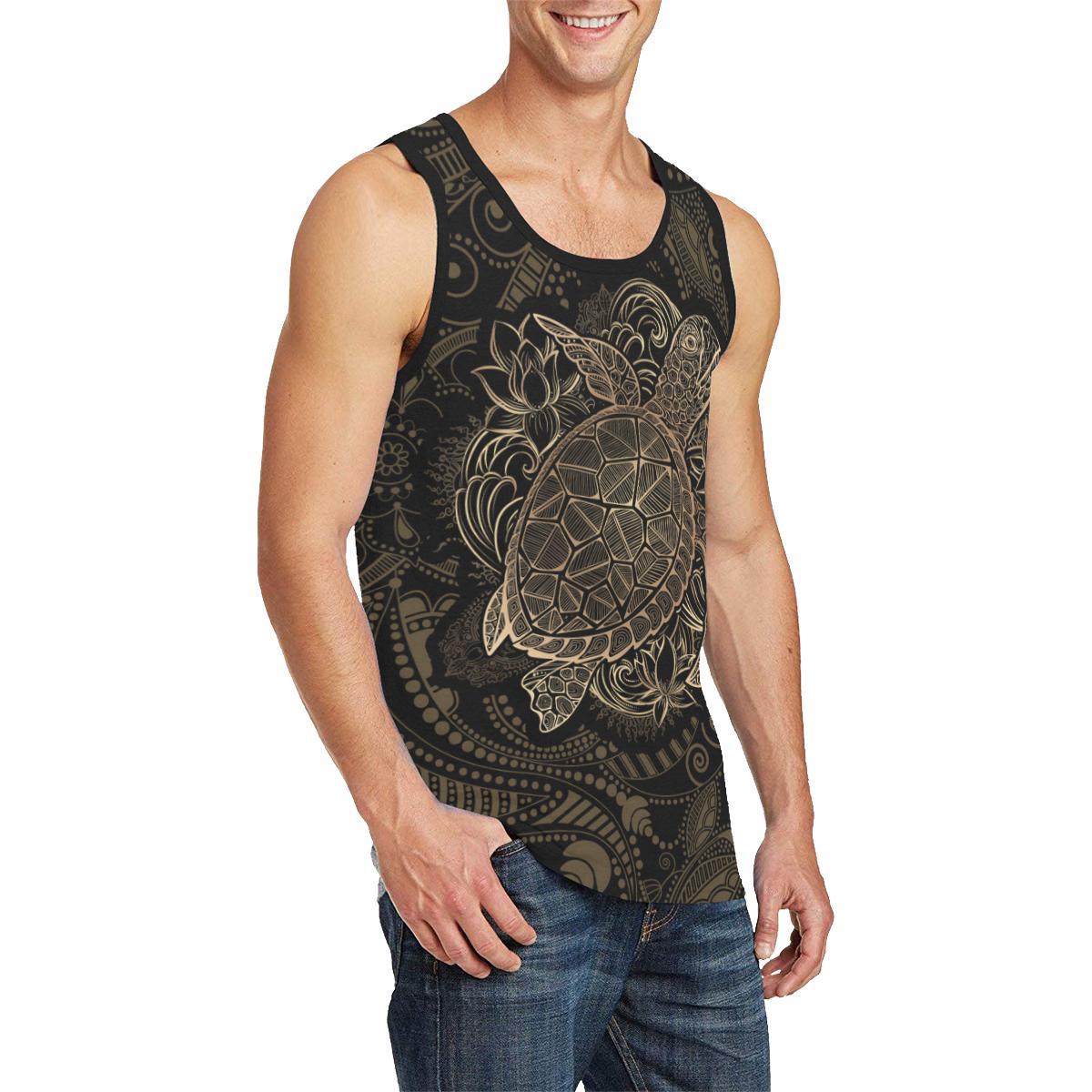 Polynesian Sea Turtle Hawaiian Mandala Men Tank Top
