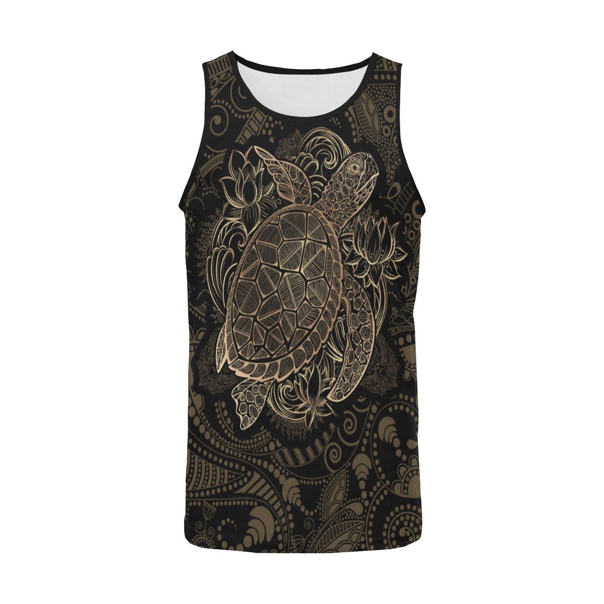 Polynesian Sea Turtle Hawaiian Mandala Men Tank Top