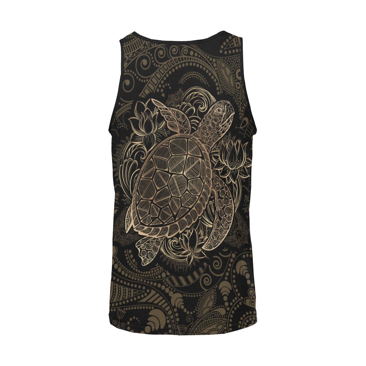 Polynesian Sea Turtle Hawaiian Mandala Men Tank Top