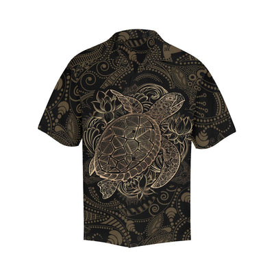 Polynesian Sea Turtle Hawaiian Mandala Men's All Over Print V-Neck Shirt (Model T58)