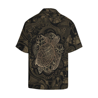 Polynesian Sea Turtle Hawaiian Mandala Men's All Over Print V-Neck Shirt (Model T58)