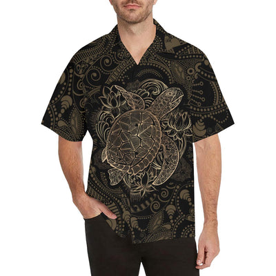 Polynesian Sea Turtle Hawaiian Mandala Men's All Over Print V-Neck Shirt (Model T58)