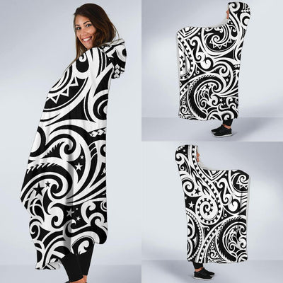 Polynesian Traditional Tribal Hooded Blanket-JORJUNE.COM