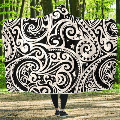 Polynesian Traditional Tribal Hooded Blanket-JORJUNE.COM