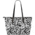 Polynesian Traditional Tribal Large Leather Tote Bag