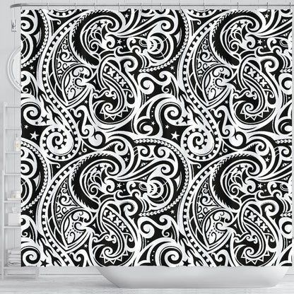 Polynesian Traditional Tribal Shower Curtain