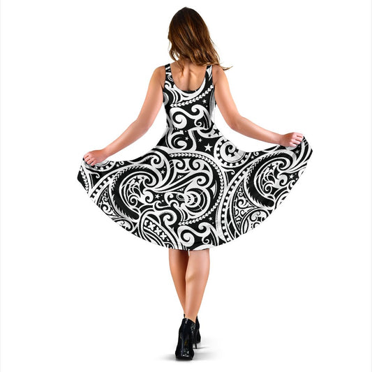 Polynesian Traditional Tribal Sleeveless Mini Dress