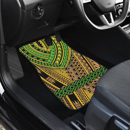 Polynesian Hawaiian Tribal Color Car Floor Mats
