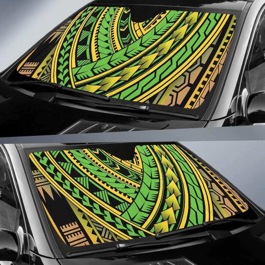 Polynesian Tribal Color Car Sun Shade-JorJune