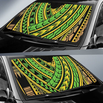 Polynesian Tribal Color Car Sun Shade-JorJune