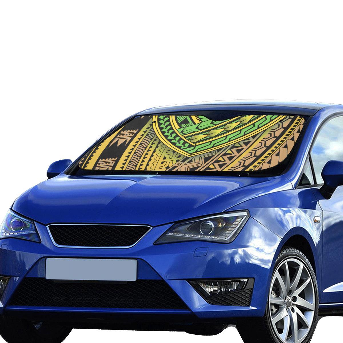 Polynesian Tribal Color Car Sun Shade-JorJune