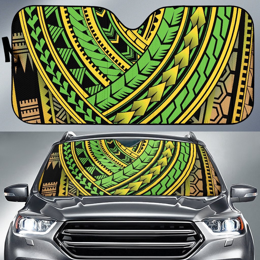 Polynesian Tribal Color Car Sun Shade-JorJune