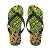 Polynesian Tribal Color Flip Flops-JorJune