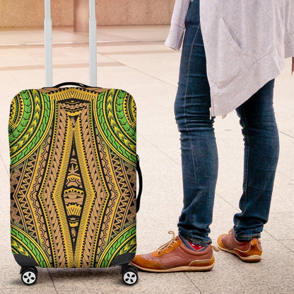 Polynesian Hawaiian Tribal Color Luggage Cover Protector