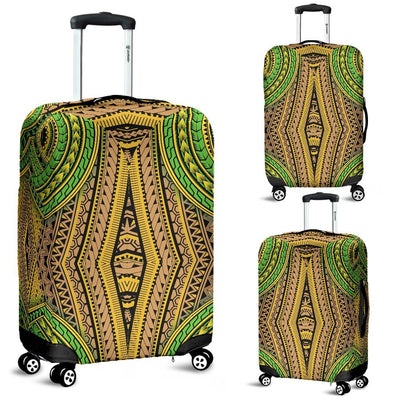 Polynesian Hawaiian Tribal Color Luggage Cover Protector