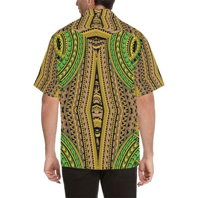 Polynesian Tribal Color Men Hawaiian Shirt
