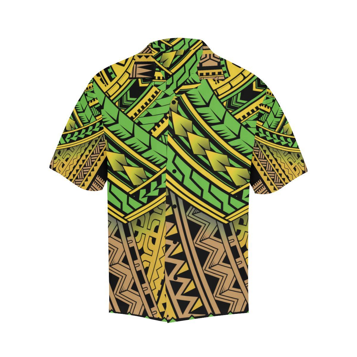 Polynesian Tribal Color Men Hawaiian Shirt-JorJune