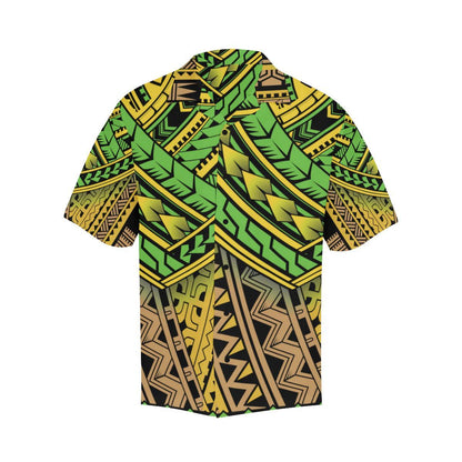 Polynesian Tribal Color Men Hawaiian Shirt-JorJune