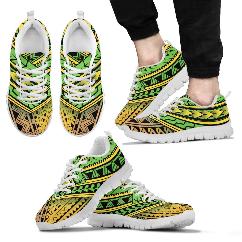 Polynesian Hawaiian Tribal Color Men Sneakers