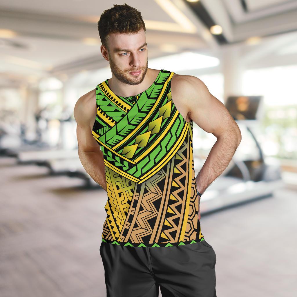 Polynesian Tribal Color Men Tank Top