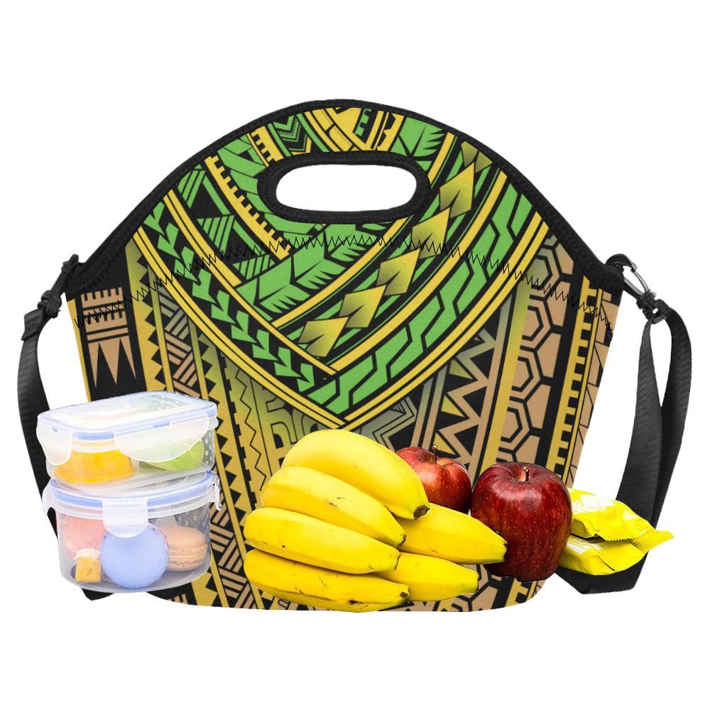 Polynesian Tribal Color Neoprene Lunch Bag-JorJune