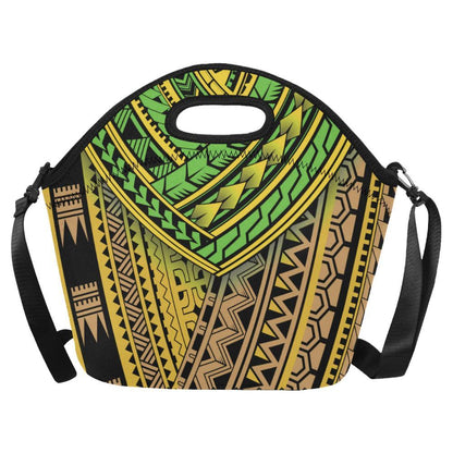 Polynesian Tribal Color Neoprene Lunch Bag-JorJune