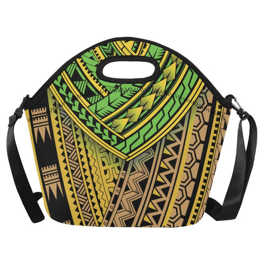 Polynesian Tribal Color Neoprene Lunch Bag-JorJune