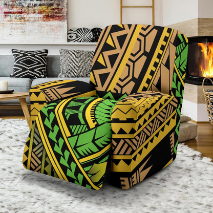 Polynesian Tribal Color Recliner Slipcover-JORJUNE.COM