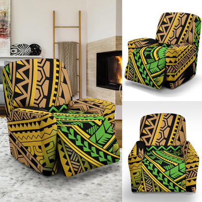 Polynesian Tribal Color Recliner Slipcover-JORJUNE.COM