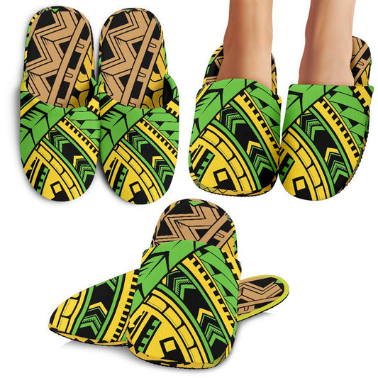 Polynesian Tribal Color Slippers