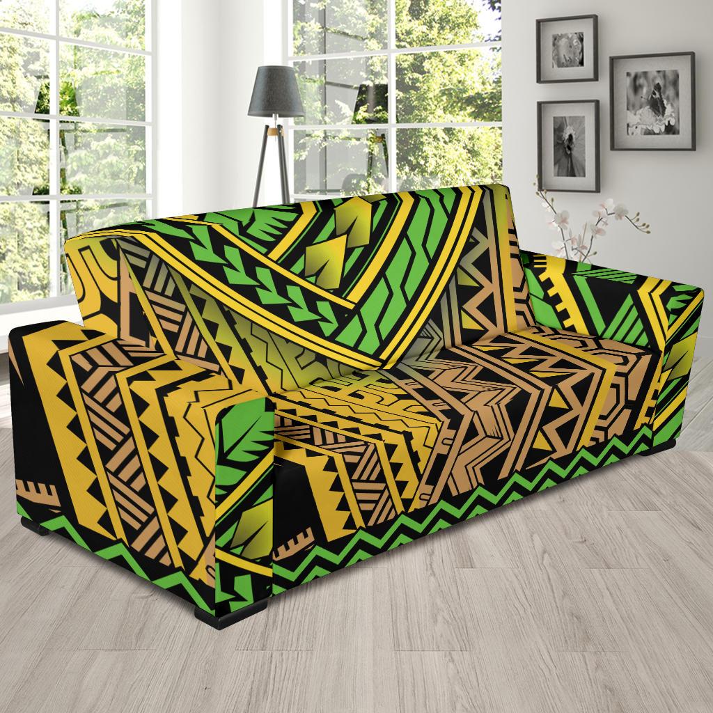 Polynesian Tribal Color Sofa Slipcover-JORJUNE.COM