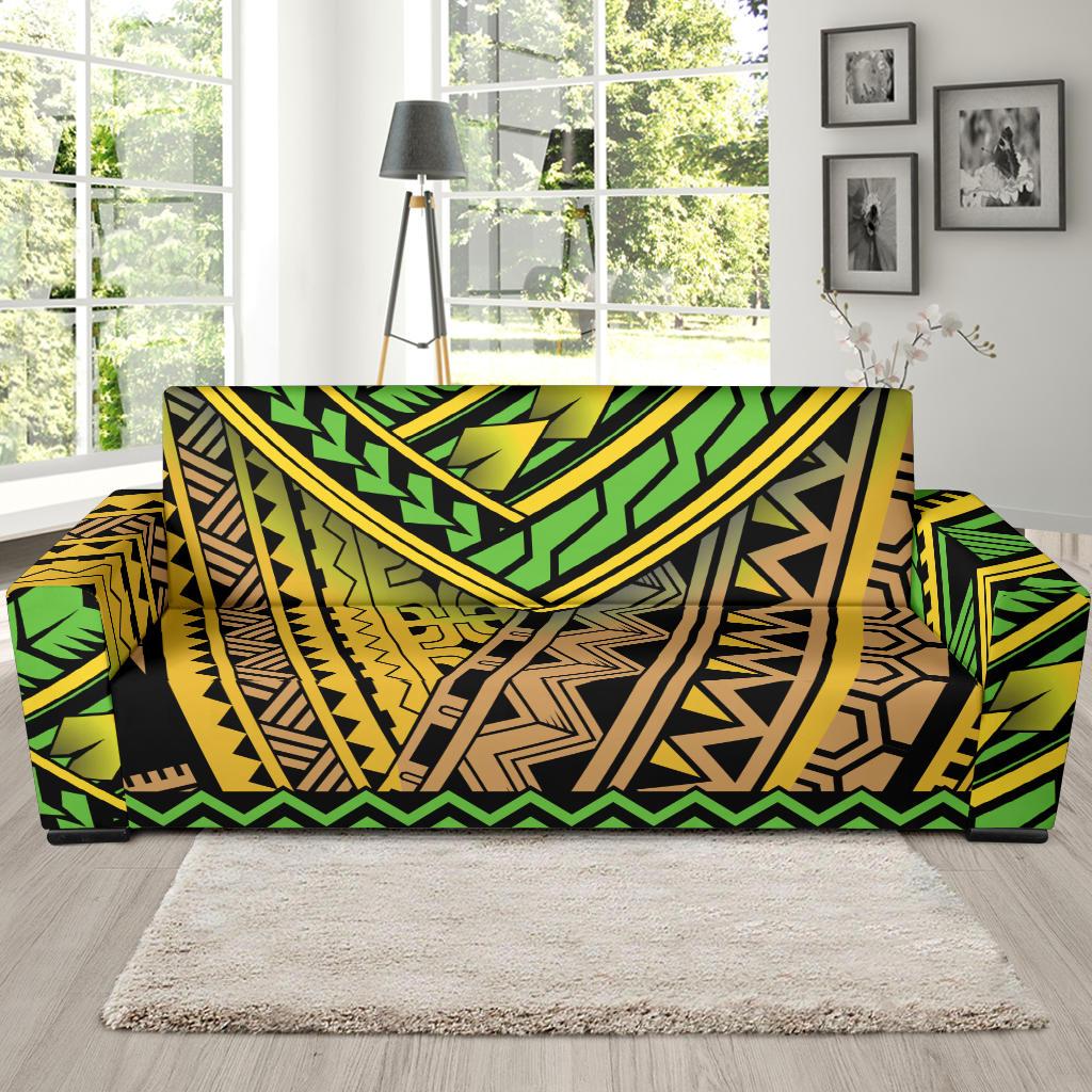 Polynesian Tribal Color Sofa Slipcover-JORJUNE.COM