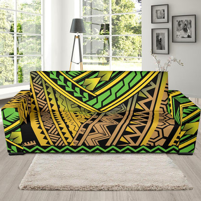 Polynesian Tribal Color Sofa Slipcover-JORJUNE.COM