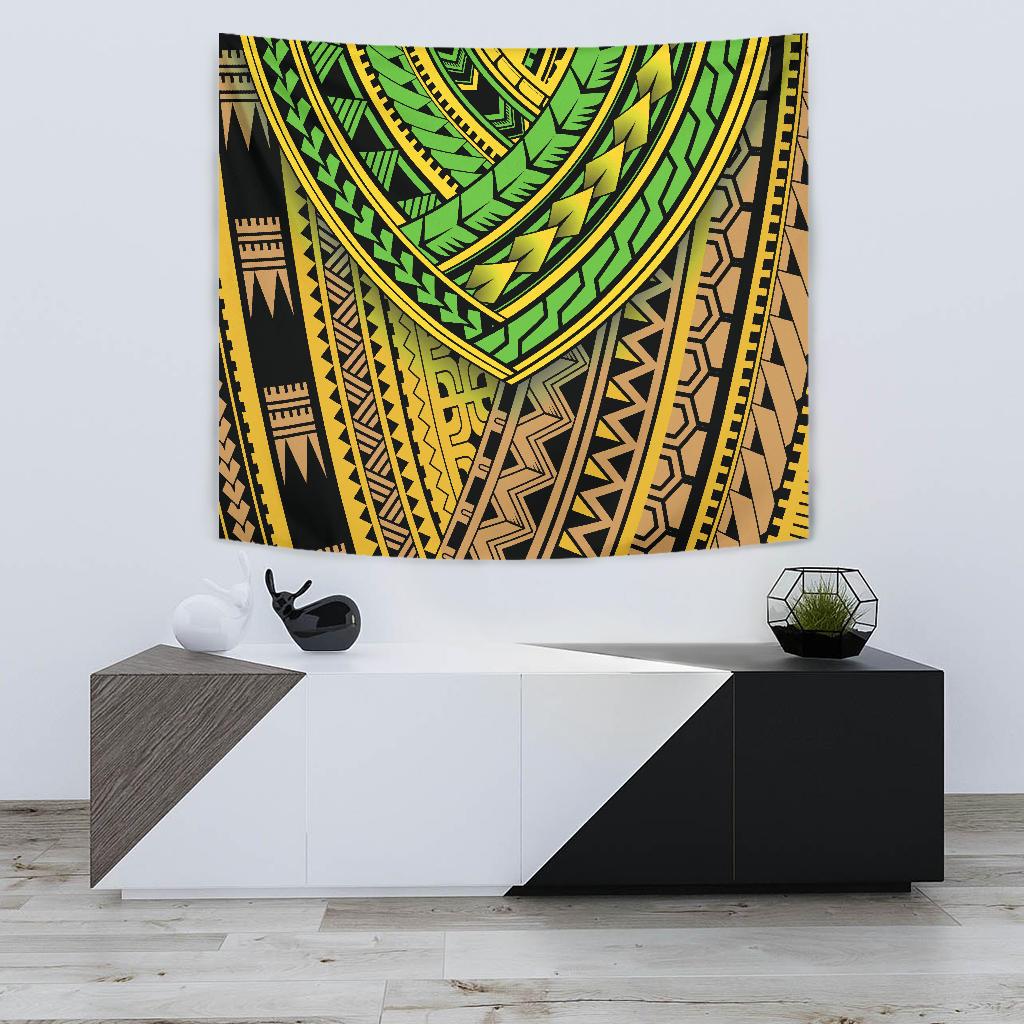 Polynesian Tribal Color Tapestry