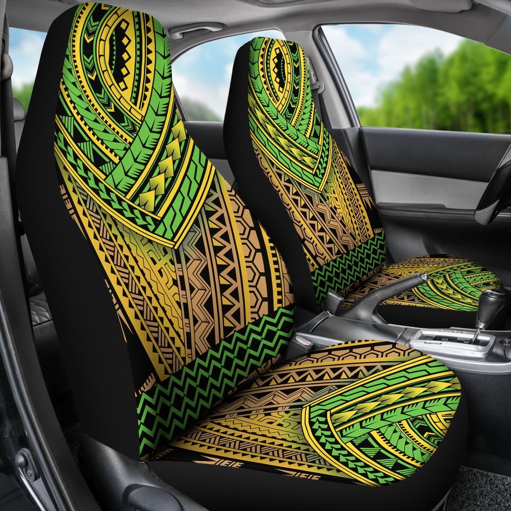 Polynesian Hawaiian Tribal Color Universal Fit Car Seat Covers