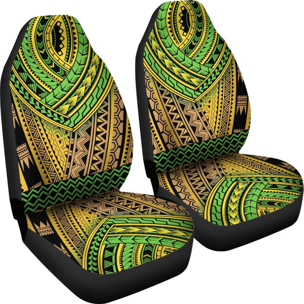 Polynesian Hawaiian Tribal Color Universal Fit Car Seat Covers
