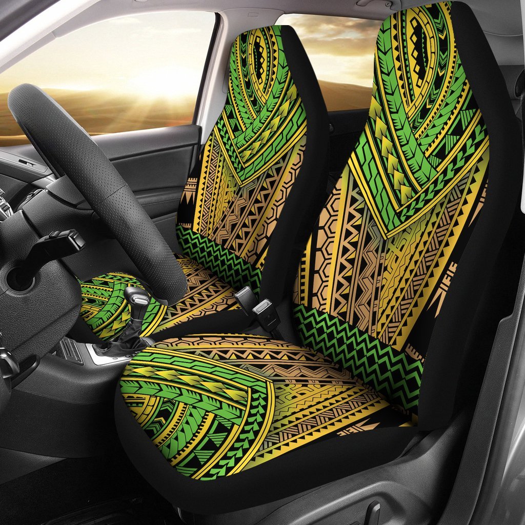 Polynesian Hawaiian Tribal Color Universal Fit Car Seat Covers