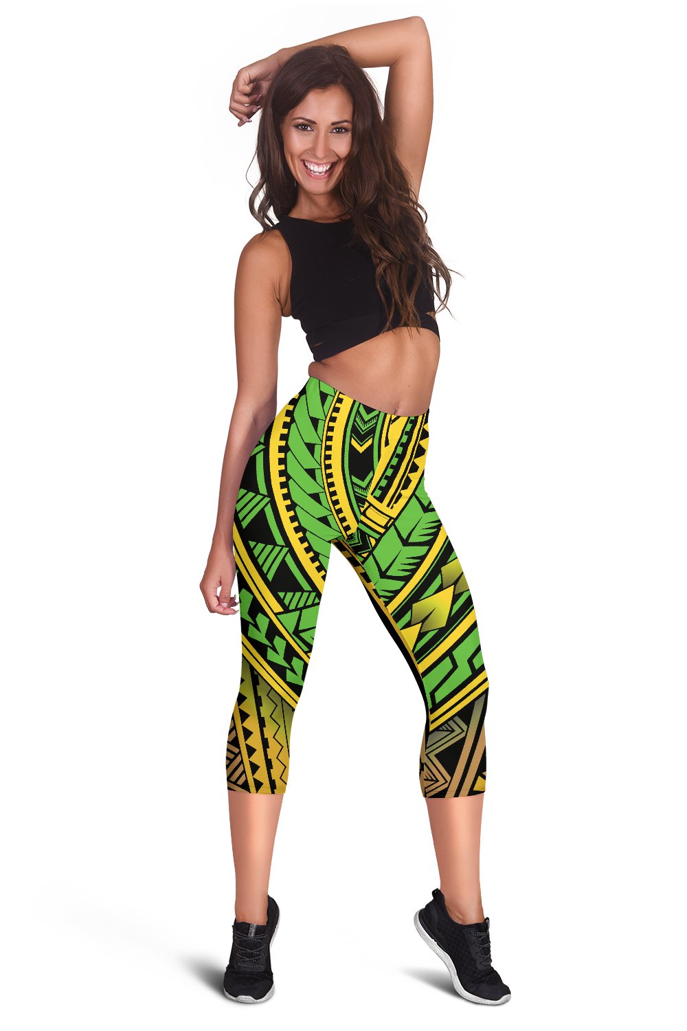 Polynesian Tribal Color Women Capris